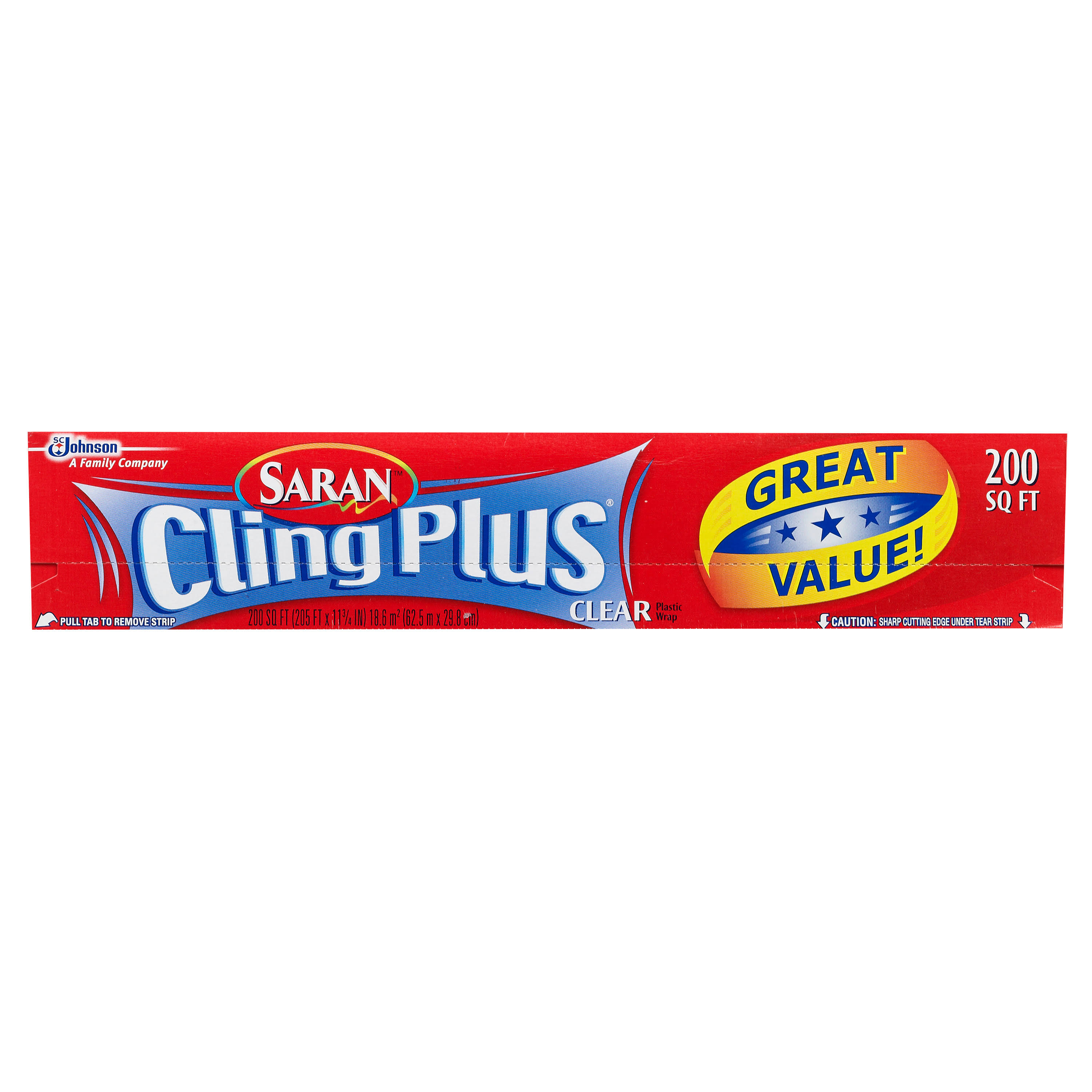 Saran Cling Plus Plastic Wrap - Clear