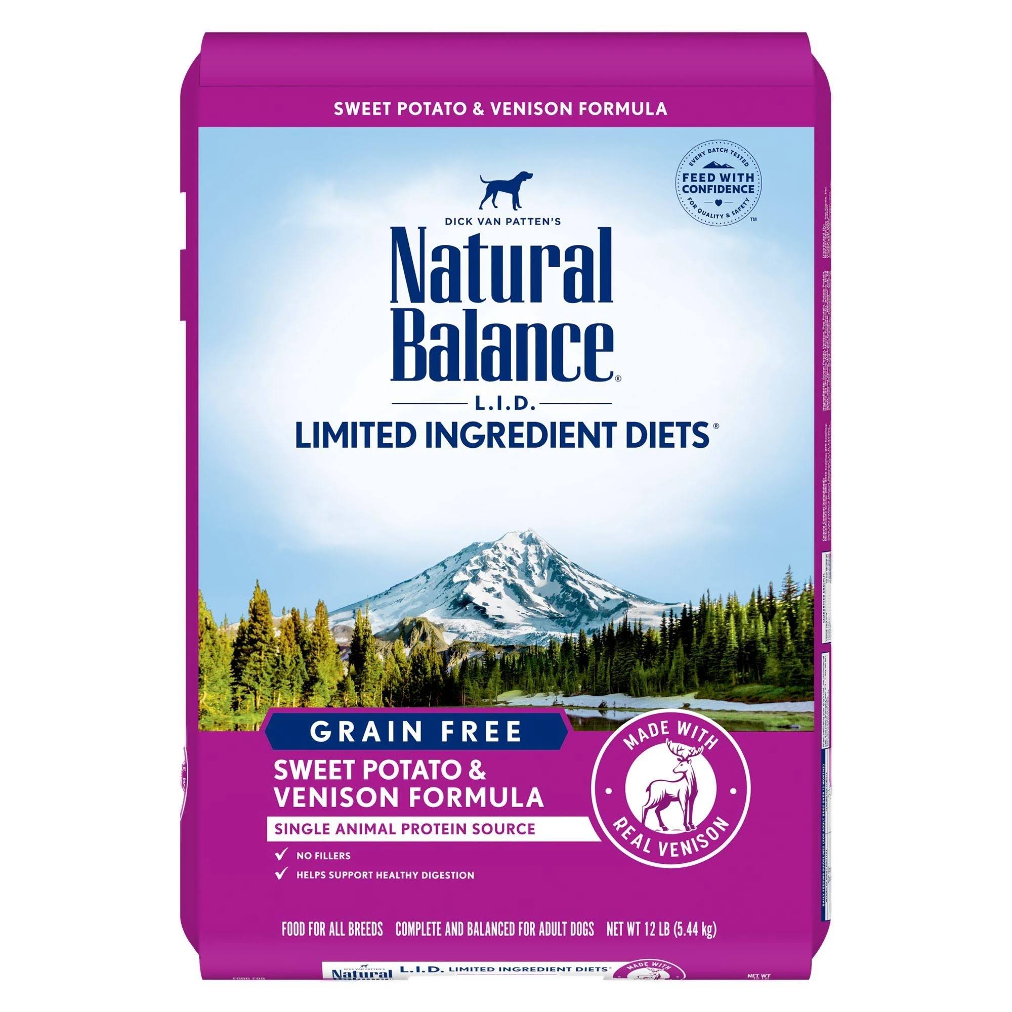 Natural Balance L.I.D. Dry Dog Food, Sweet Potato & Venison Formula / 12 lb