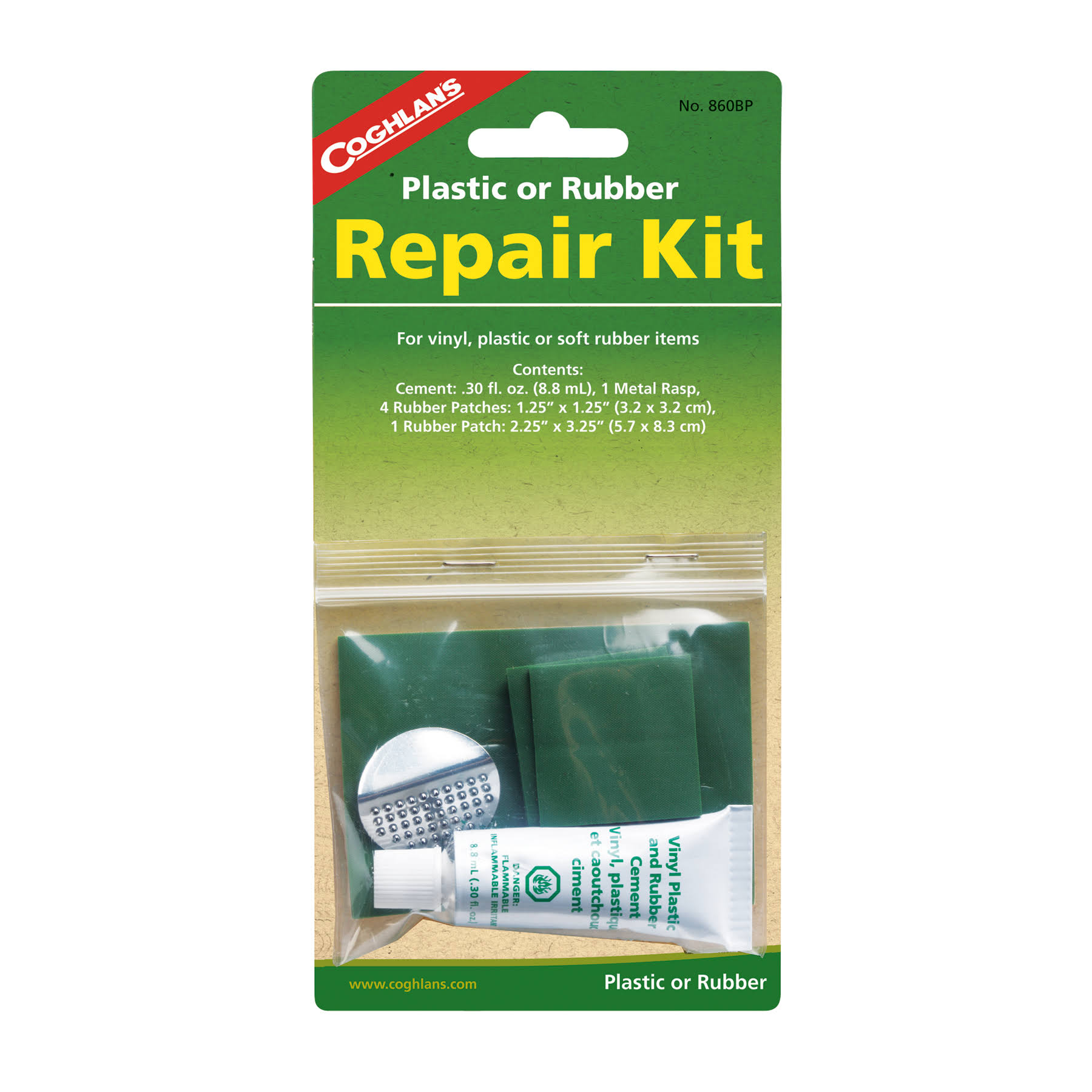 Coghlans 159206 Plastic of Rubber Repair Kit