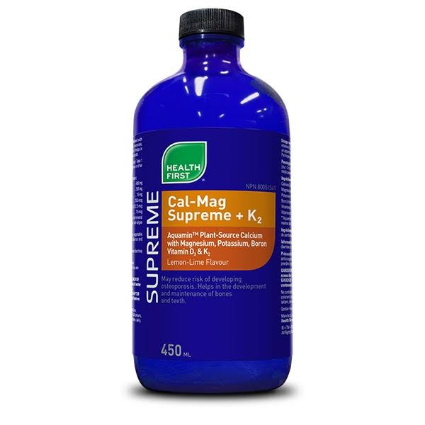 Health First Cal-Mag Supreme + K2 Liquid 450ml