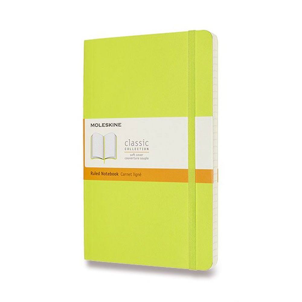 Moleskine - Classic Soft Cover Notebook - Ruled - Large - Lemon Green