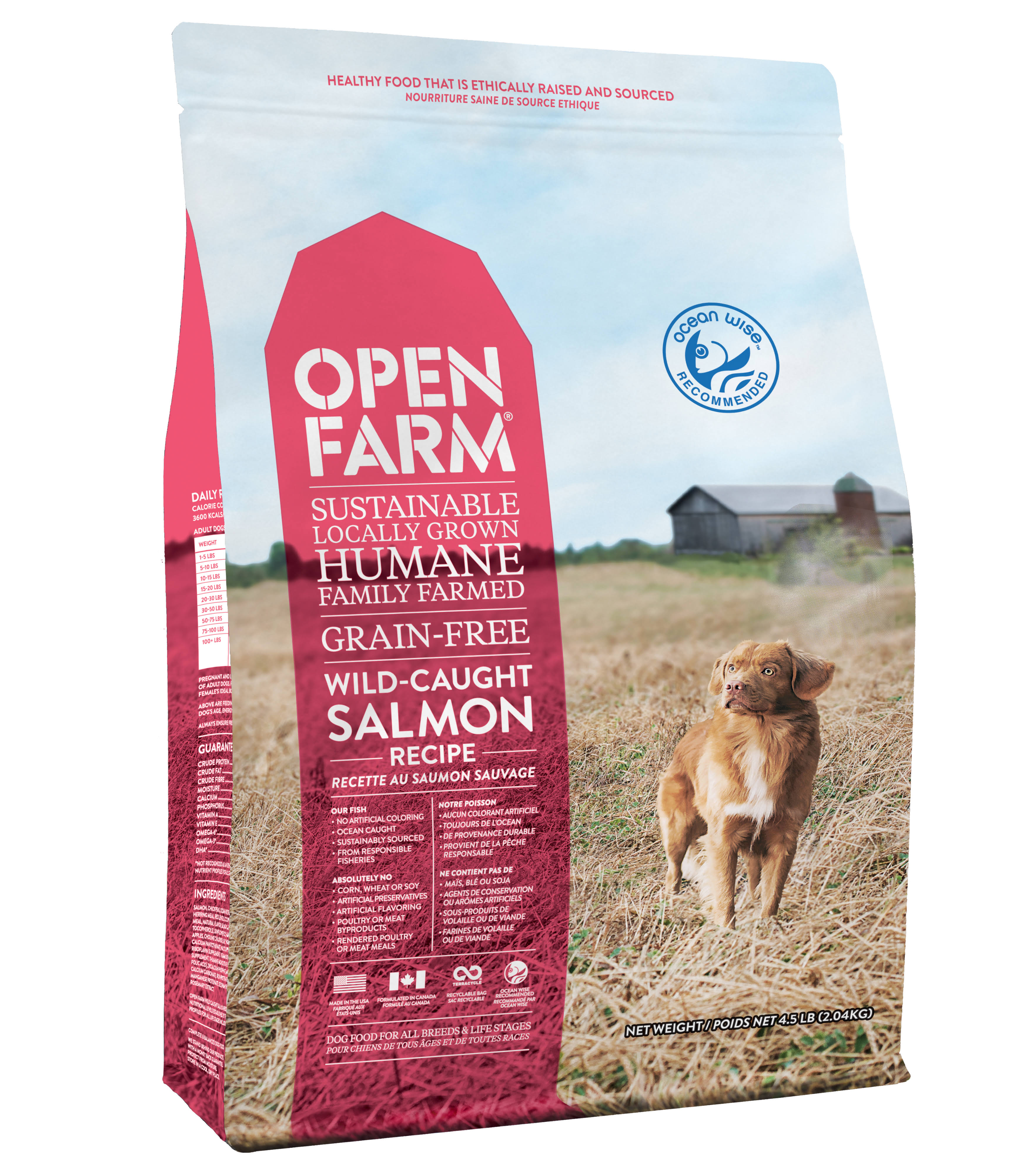 Open Farm Grain-Free Wild-Caught Salmon Recipe Dry Dog Food 24 lbs