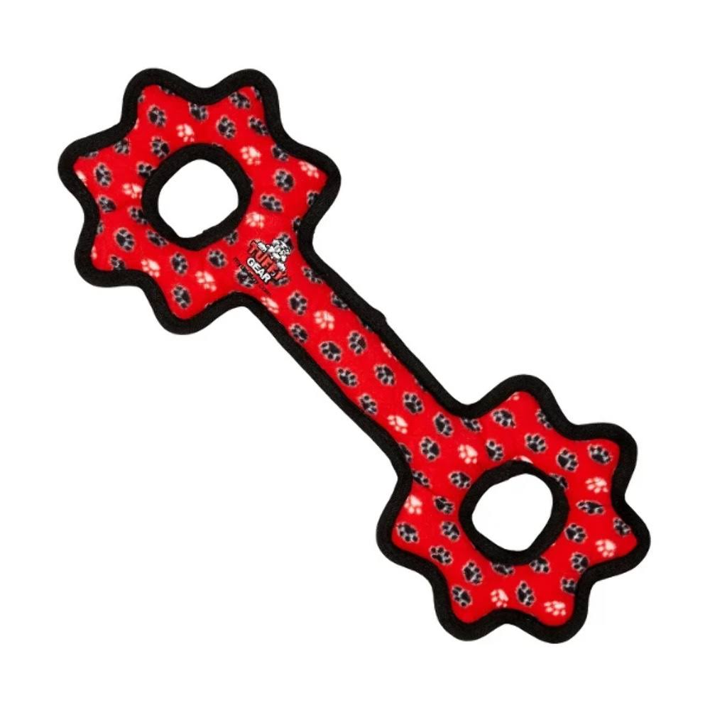 Tuffy Ultimate Tug-O-Gear Dog Toy - Red Paws