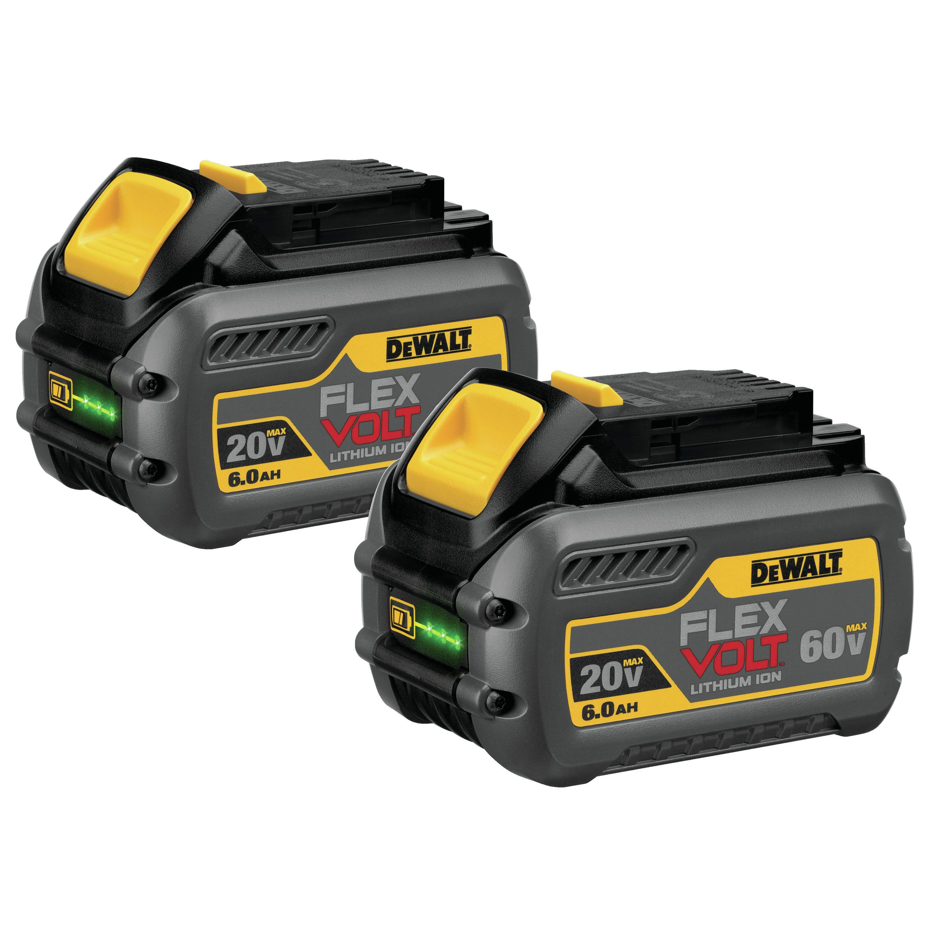 Dewalt DCB606-2 MAX Flexvolt Battery Dual Pack - 2pk, 20/60V, 6.0Ah