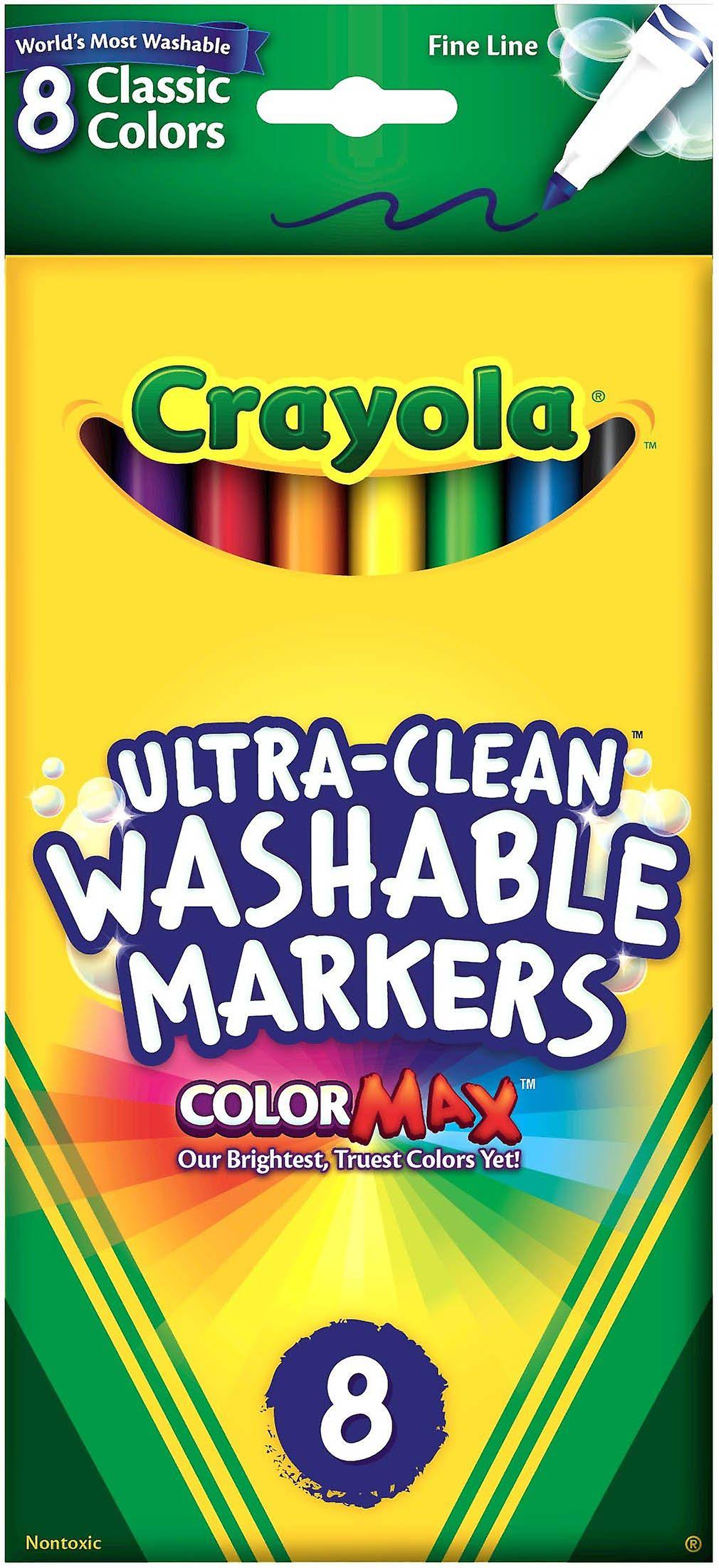 Crayola Fine Line Classic Colors Washable Markers - 8 Pack