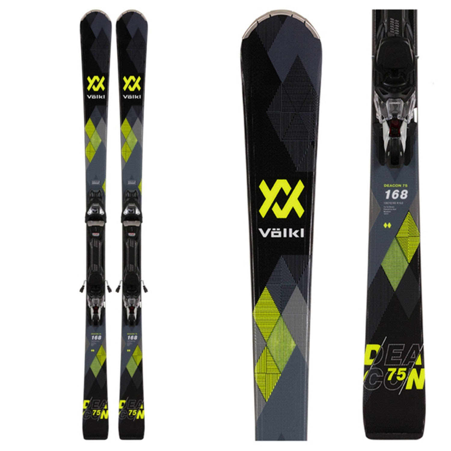 Volkl Deacon 75 Skis w/ vMotion 10 GW Bindings 2022 168