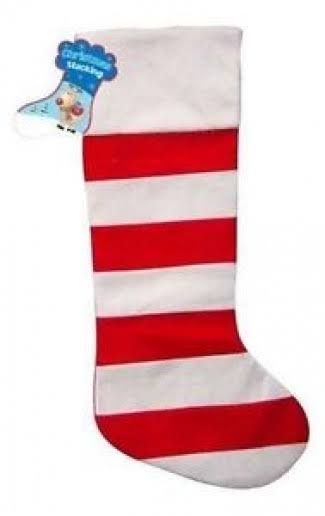 Red and White Stripy Christmas Stocking