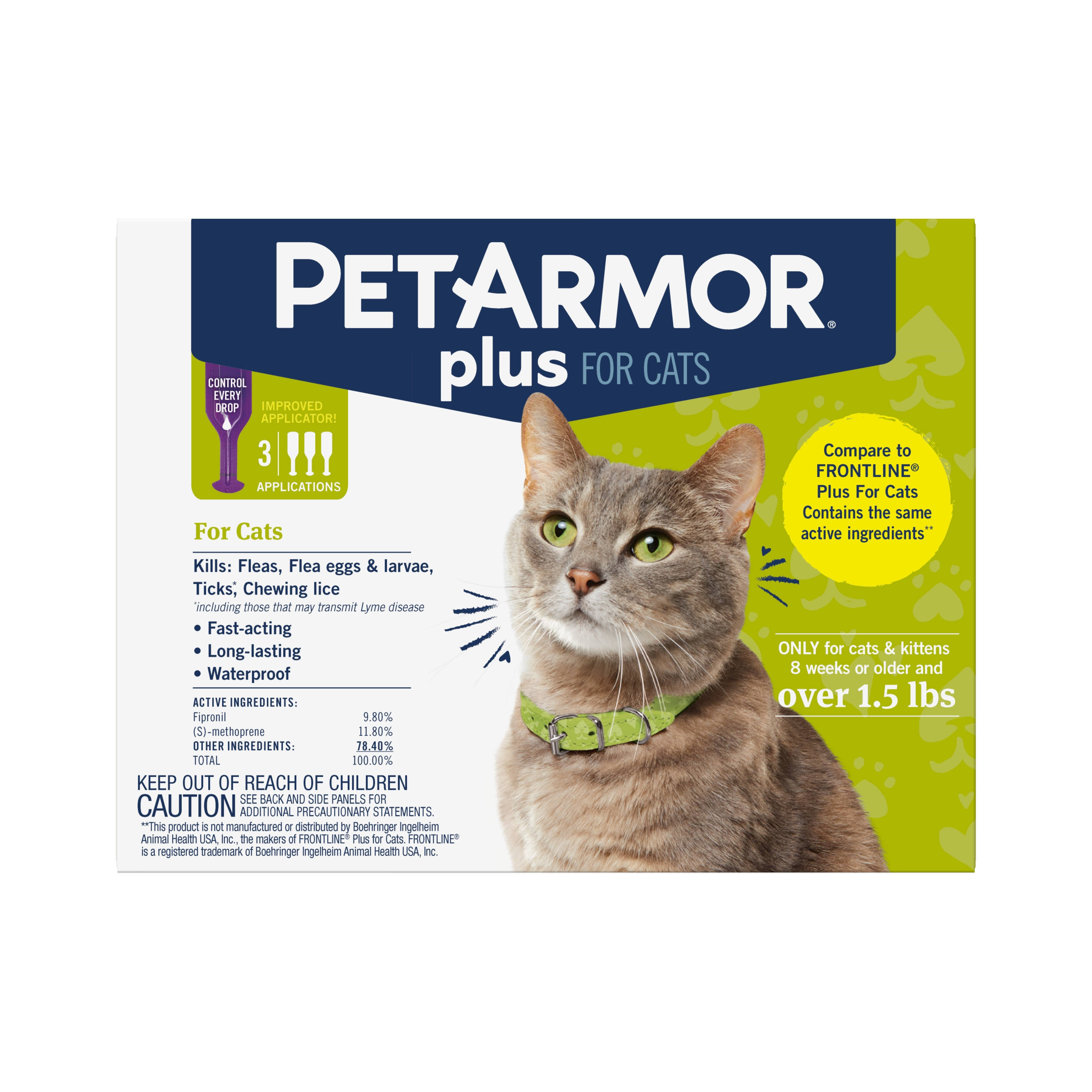 PetArmor Plus Cats Flea and Tick Treatment - 1.5lbs