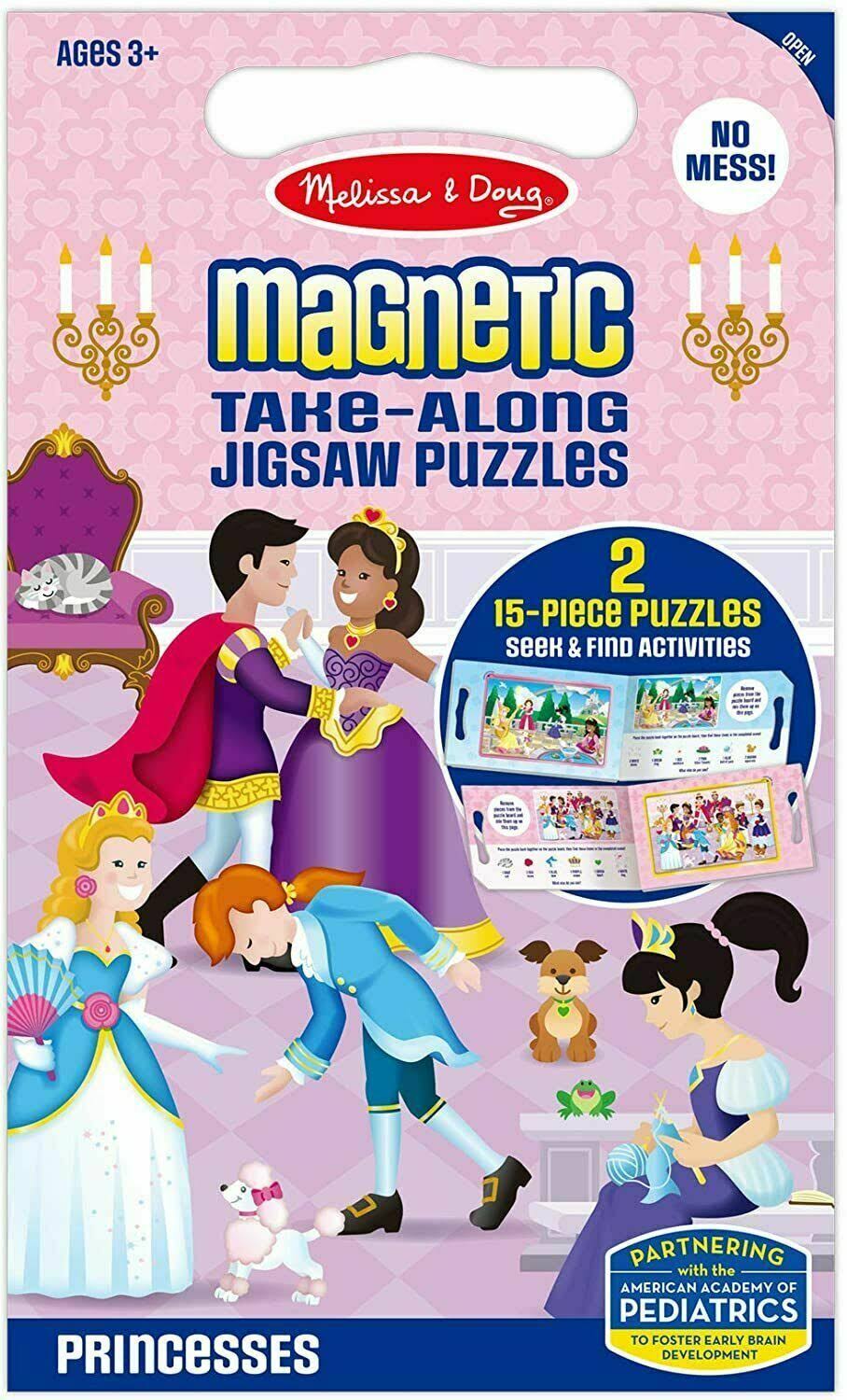 Melissa & Doug Magnetic Jigsaw Puzzle Travel Toy – Princess