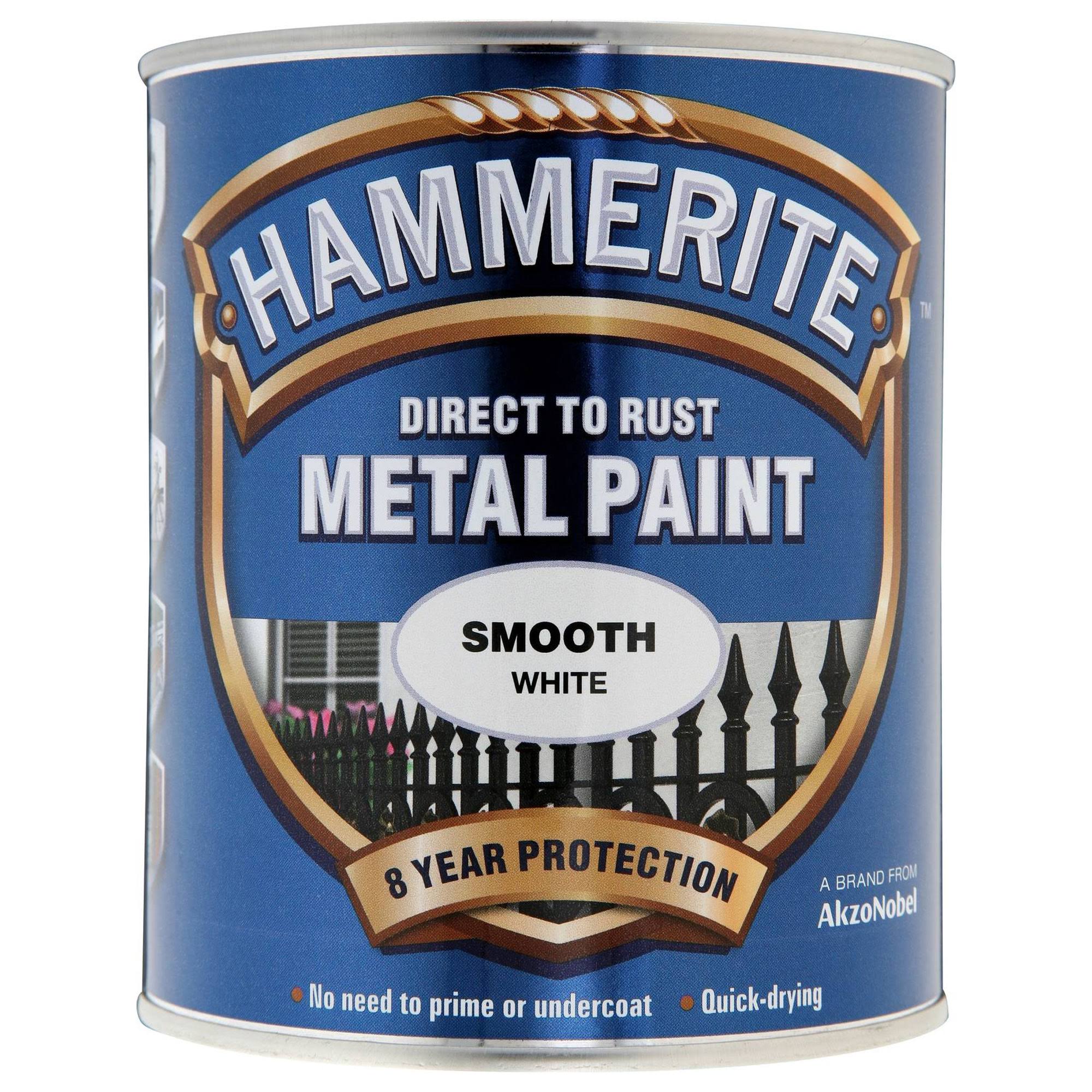 Hammerite Metal Paint - Smooth White, 750ml