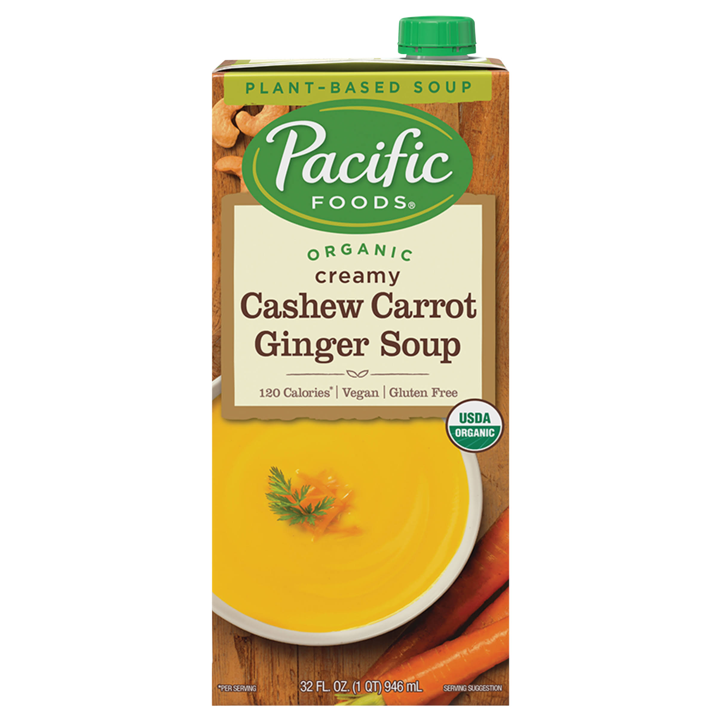 Pacific Foods Organic Soup - Cashew, Carrot & Ginger