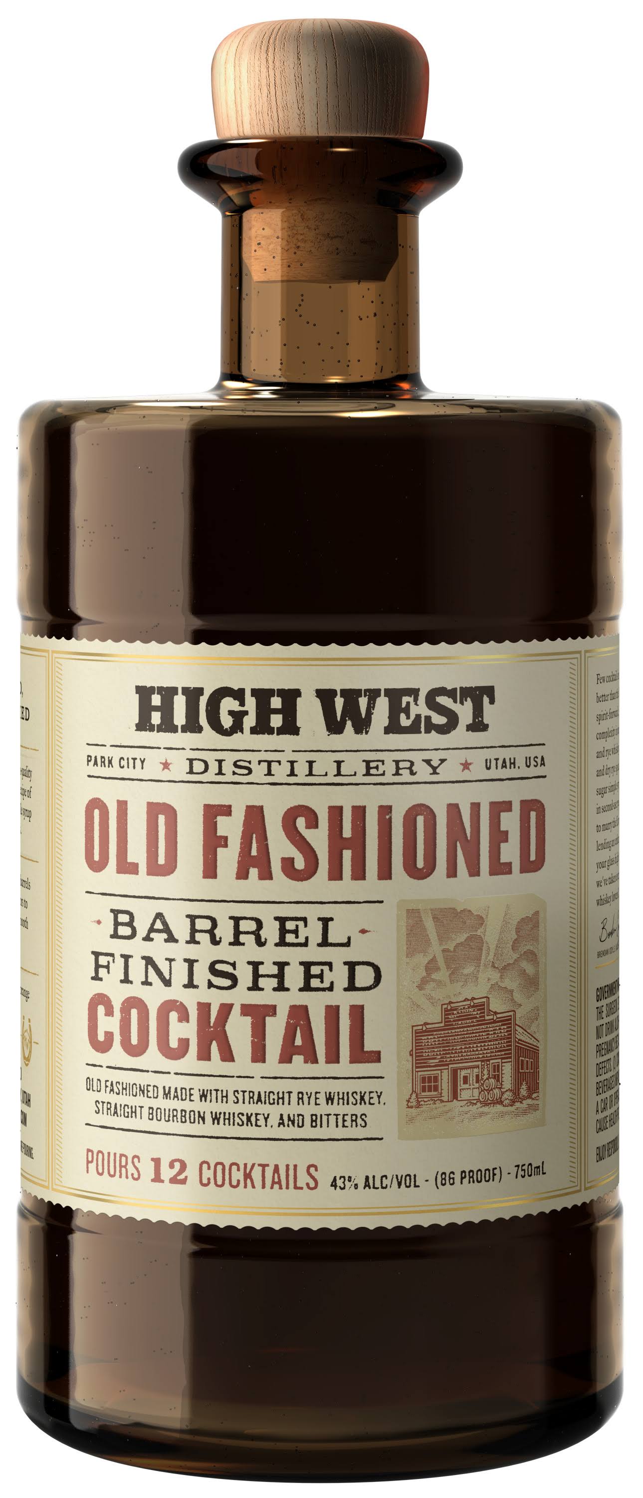 High West Cocktail, Barrel Finished, Old Fashioned - 750 ml