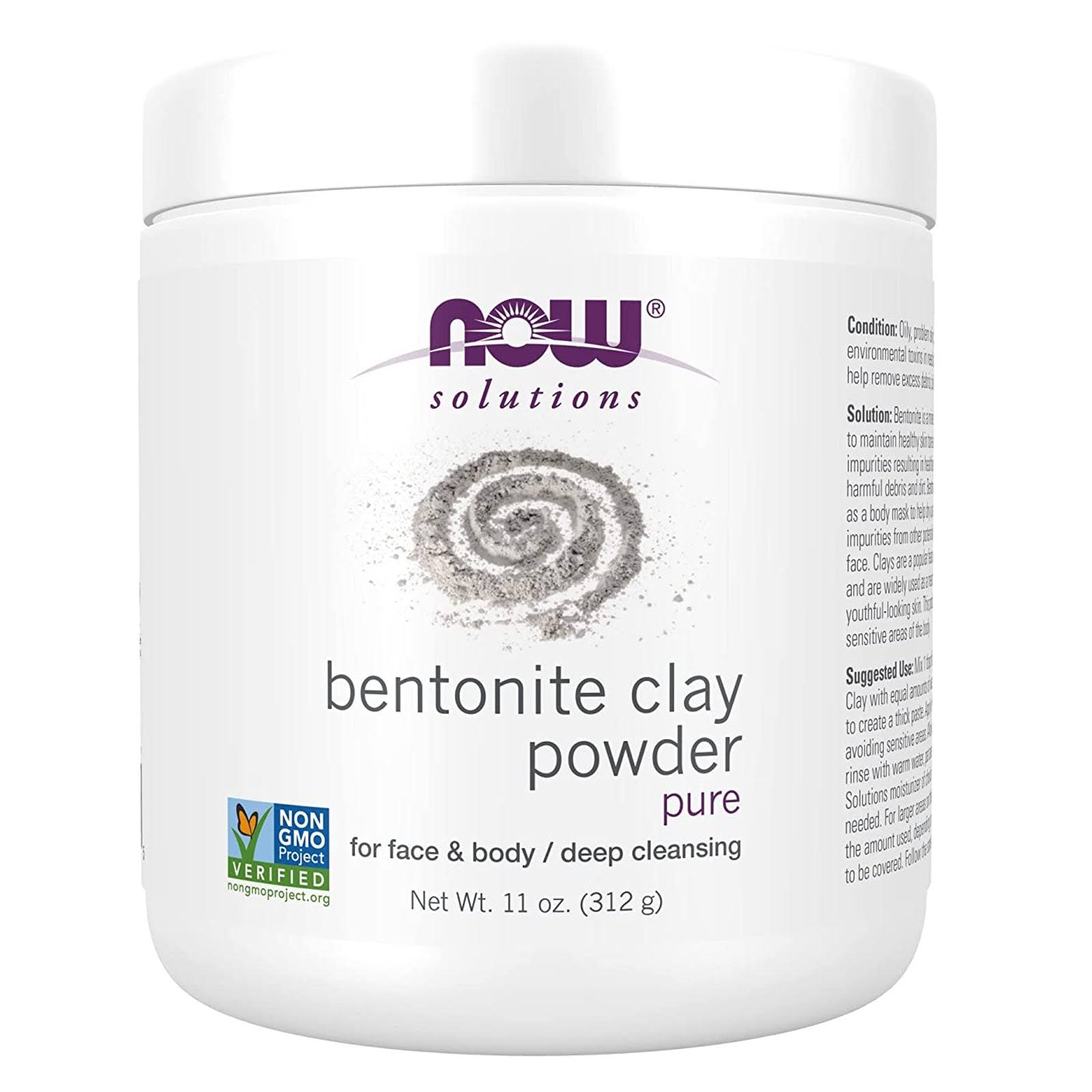 NOW Foods, Solutions, Bentonite Clay Powder, Pure, 11 oz (312 g)