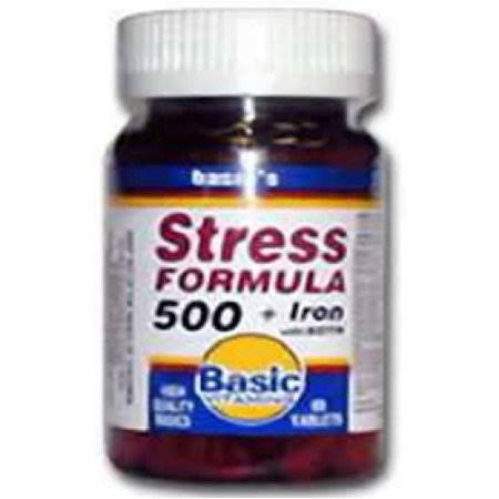 Basic Vitamins Stress Formula with Iron - 60 Tabs