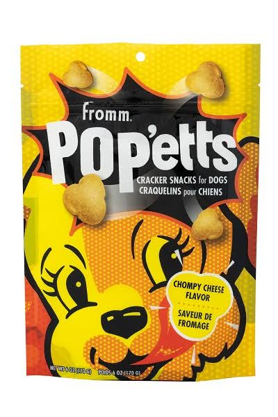 Fromm Pop'etts Chompy Cheese Cracker Snacks Dog Treats, 6-oz