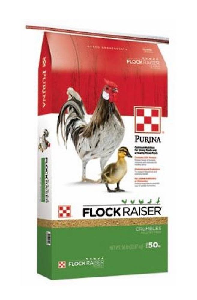Purina Animal Nutrition Flock Raiser Crumbles Premium Poultry Feed