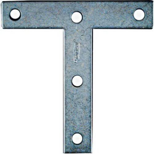 National Hardware Zinc-Plated Steel T-Plate - 5 Hole, 4" x 4"