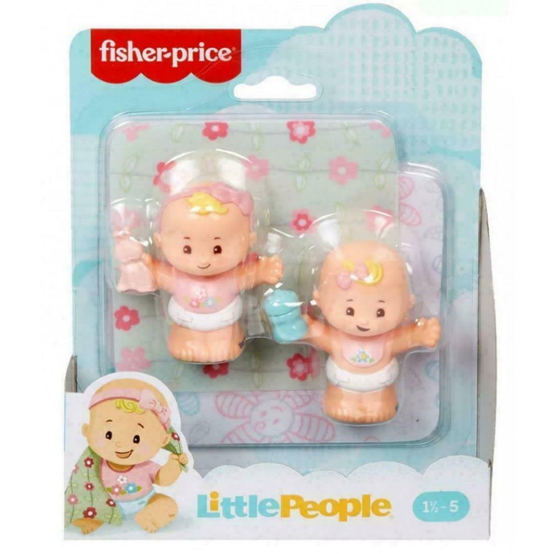 Fisher Price Little People Twins Blonde Flowers Blankets New Figures Toddlers 