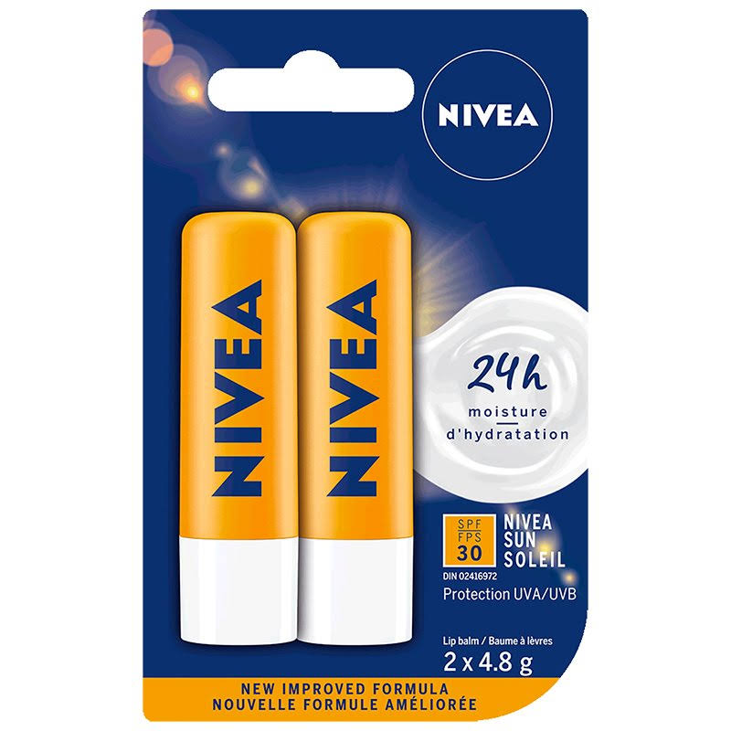 Nivea Sun Lip Balm Pack - SPF 30, 2pk
