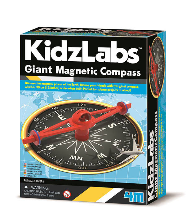 4m Giant Magnetic Compass from KidzLabs, Discover The Magnetic Power of The Earth, Amaze Your Friends with This Giant Compass