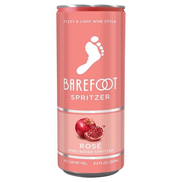 Barefoot Spritzer, Wine-Based, Rose - 8.4 fl oz