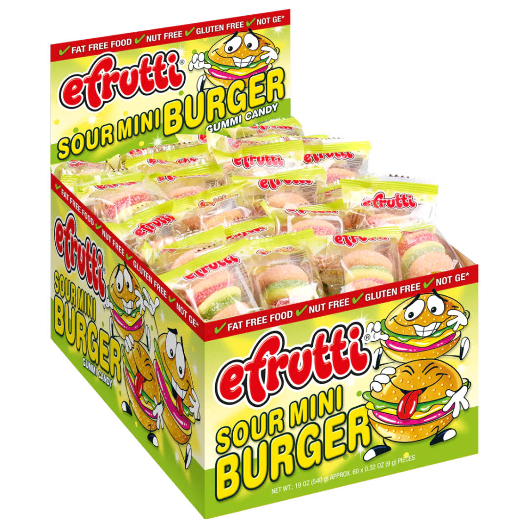 E.Frutti Gummi Sour Candy - Mini Burgers