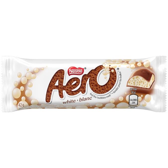 Nestle Aero White Chocolate Bubble Bar (42g) Canada Import