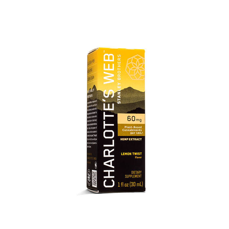Charlotte's Web 60 mg Hemp Extract Oil, Lemon Twist 30 ml Bottle