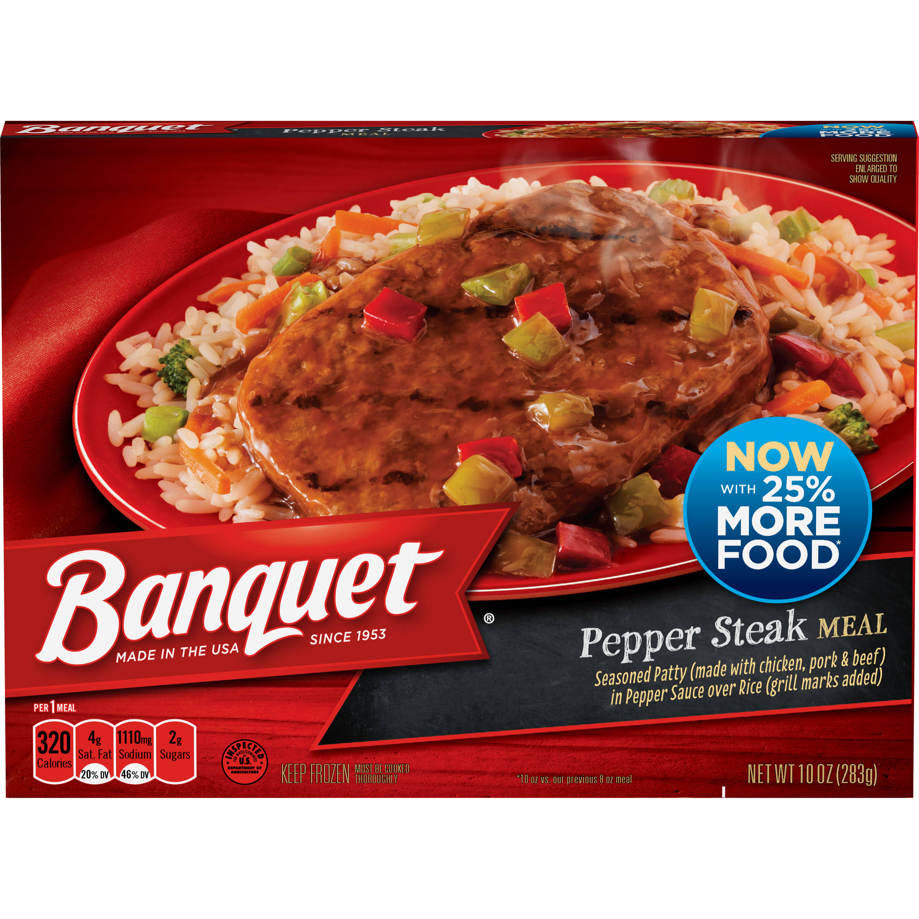 Banquet Pepper Steak Meal - 10 oz