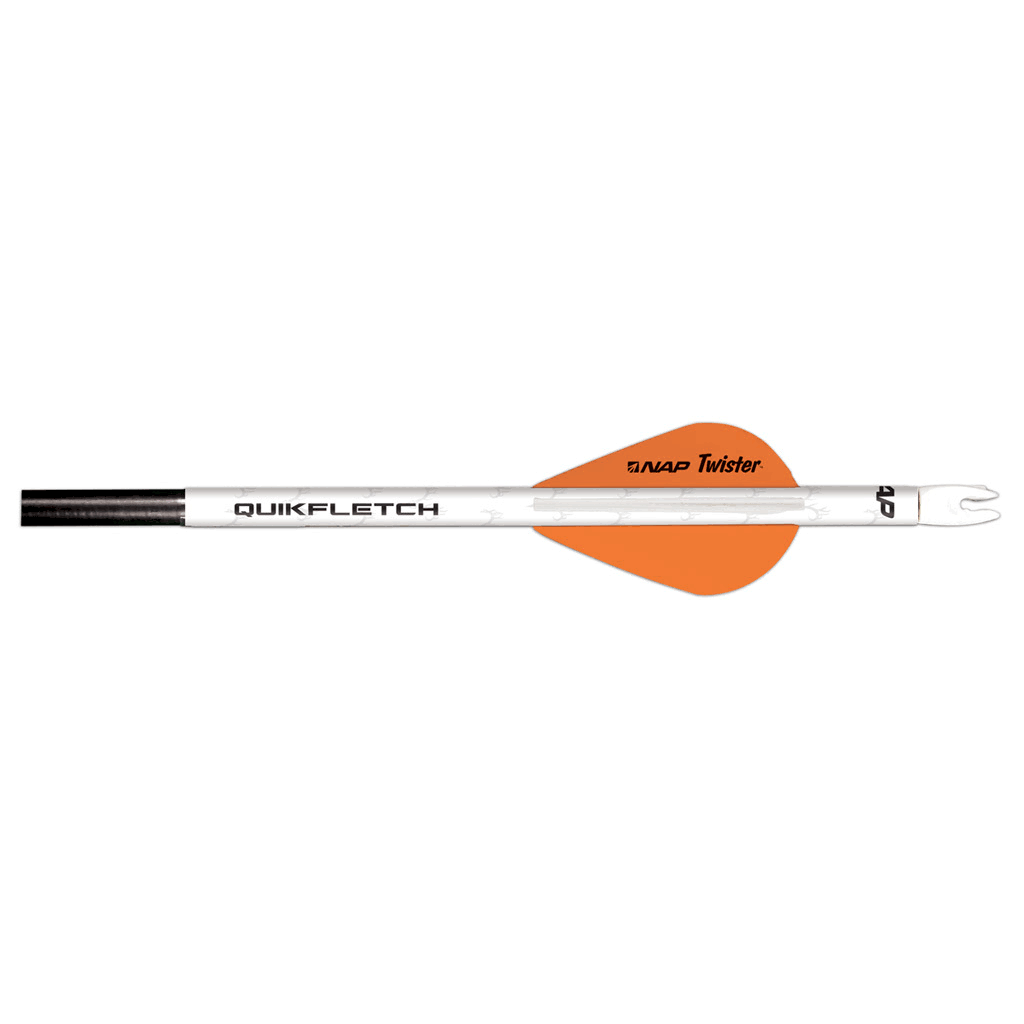 Nap Quikfletch Crossbow - White/Orange 3 in. Vanes 6 Pk.