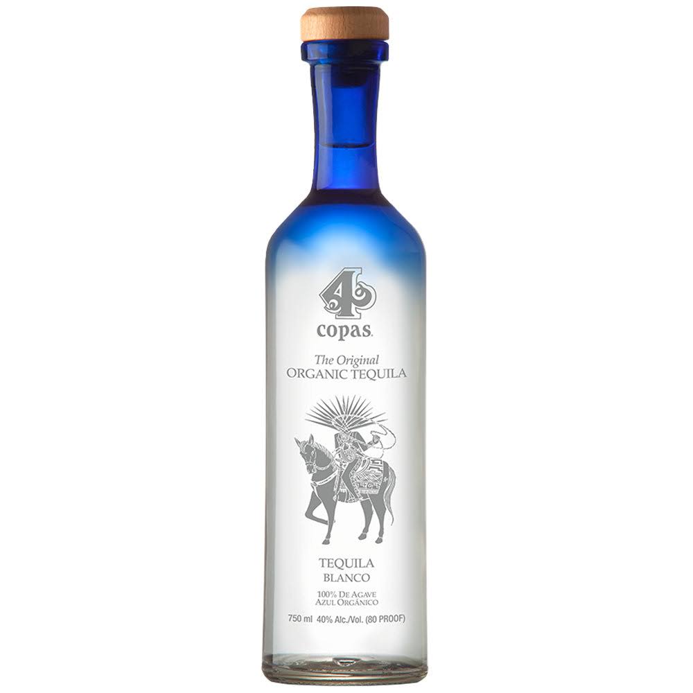 4 Copas Blanco Tequila - 750 ml