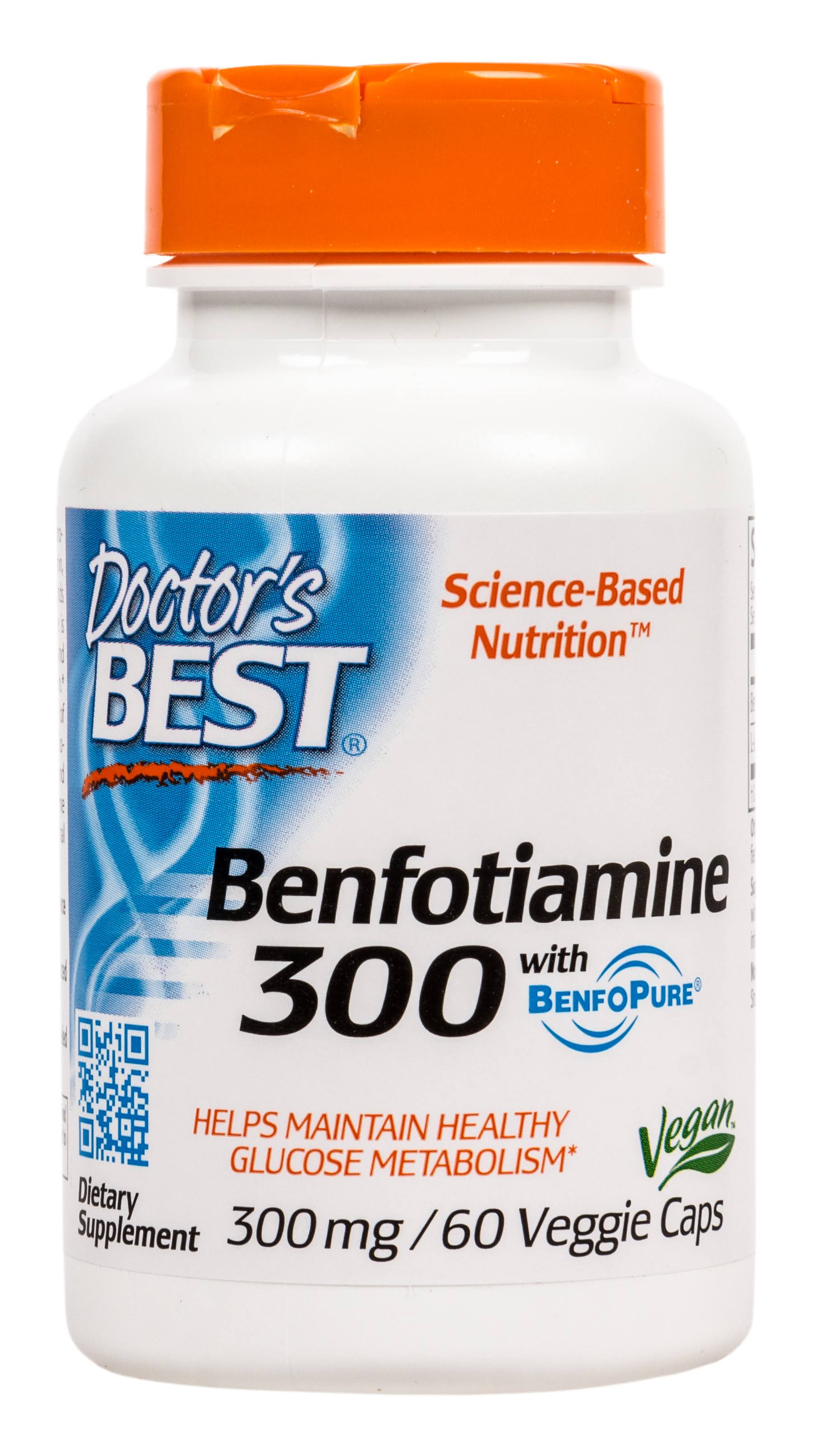 Doctor's Best Benfotiamine Supplement - 300mg, 60 Count
