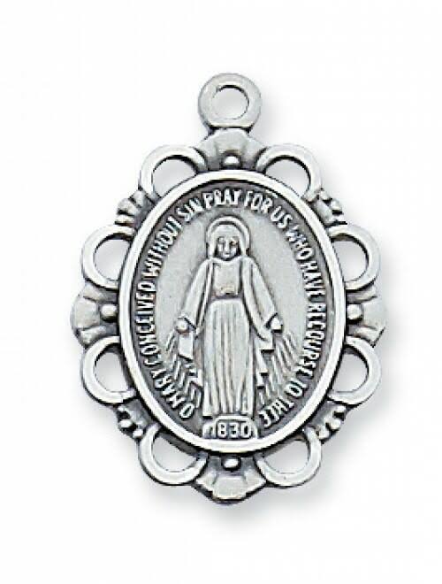 Sterling Silver Miraculous Medal-L572