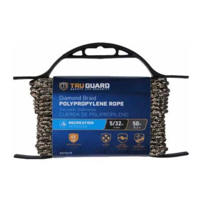 Polypropylene Rope, Camouflage, 5/32-In. x 50-Ft