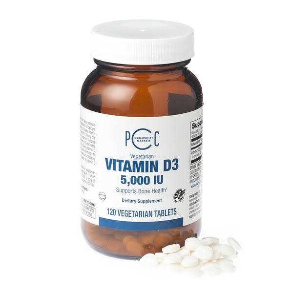 Healthy options Vitamin D3 125 mcg 5,000 IU Tablets - 120 Count - Vashon Thriftway - Delivered by Mercato