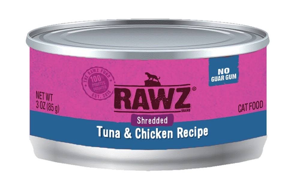 Rawz Shredded Tuna & Chicken Cat Food 18 / 3 oz Cans