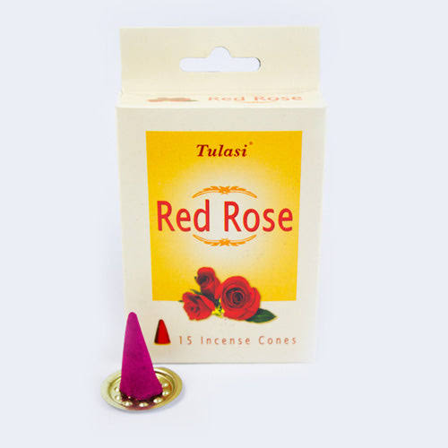 Tulasi Red Rose Incense Cones