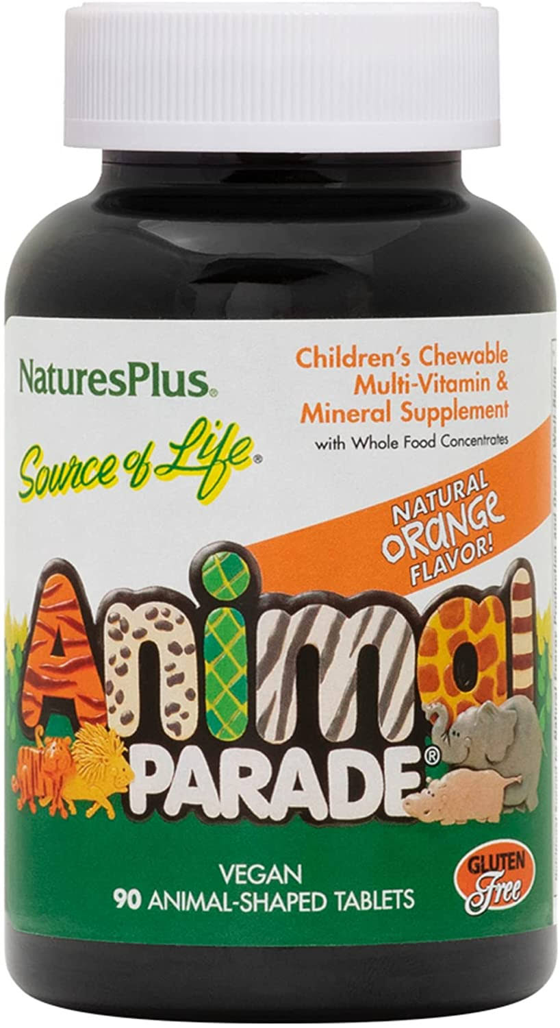 Nature's Plus Animal Parade Chewable Multi Vitamin and Mineral Supplement - Orange