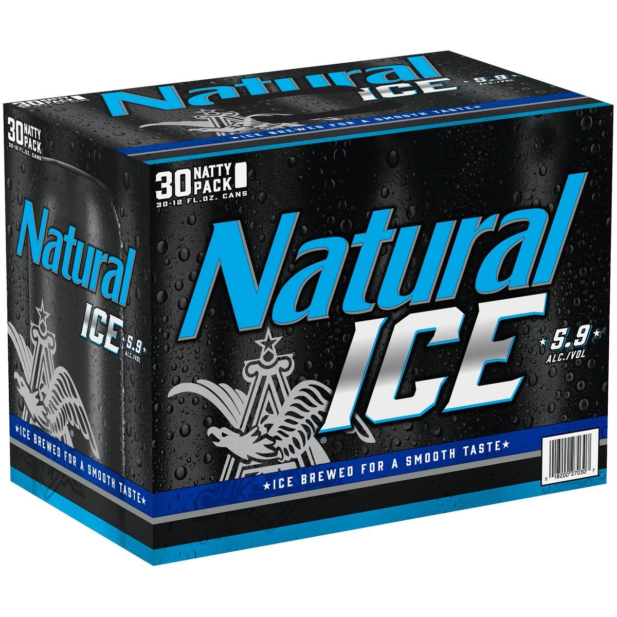Natural Ice Lager - 30 pack, 12 fl oz cans