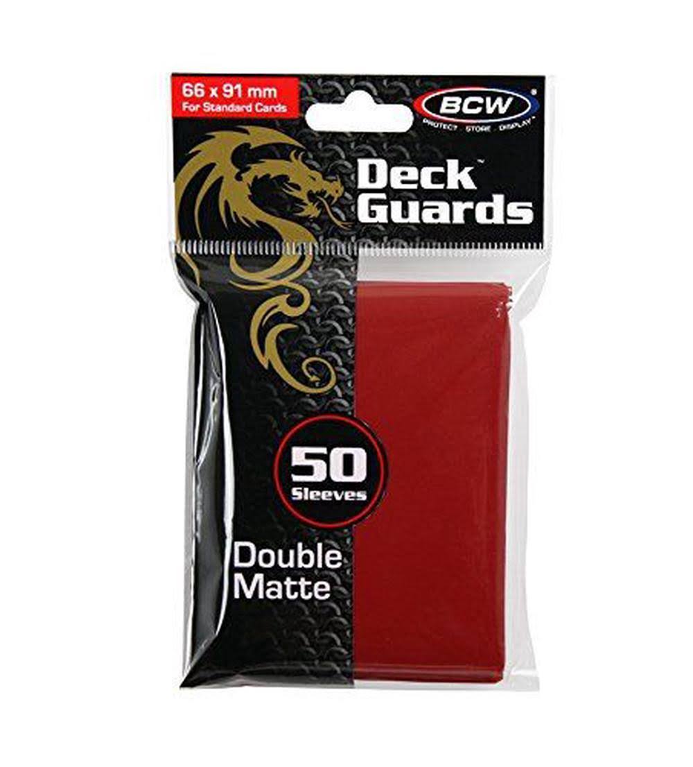 BCW Deck Guards - 50 Count, Double Matte Red