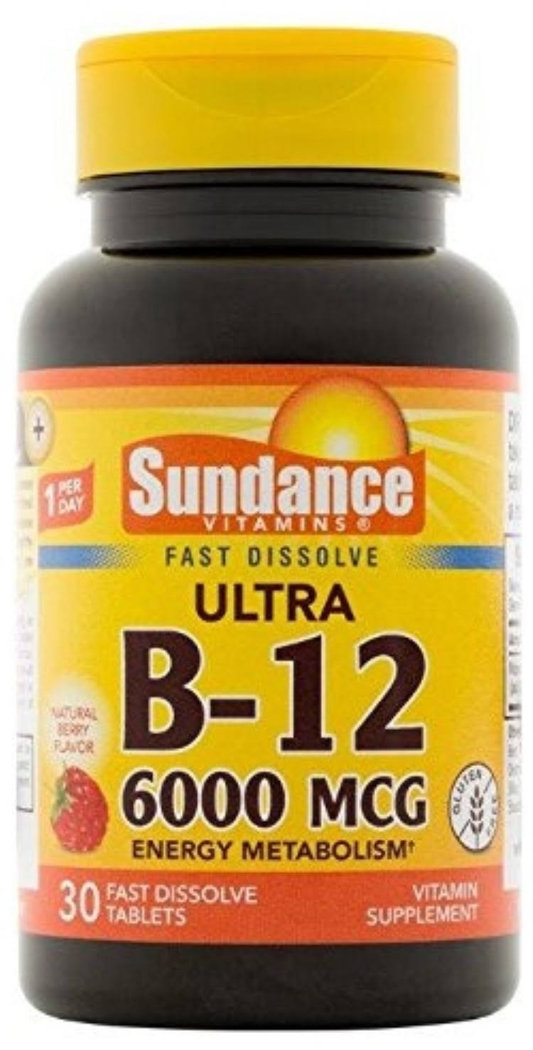 Sundance Ultra Vitamin B12 Tablets Metabolism Supplement - 30ct