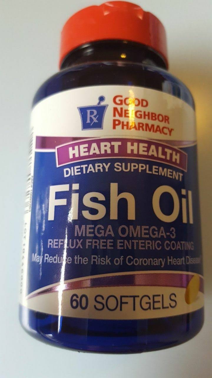 GNP Fish Oil High Potency 1000mg, 60 Softgels