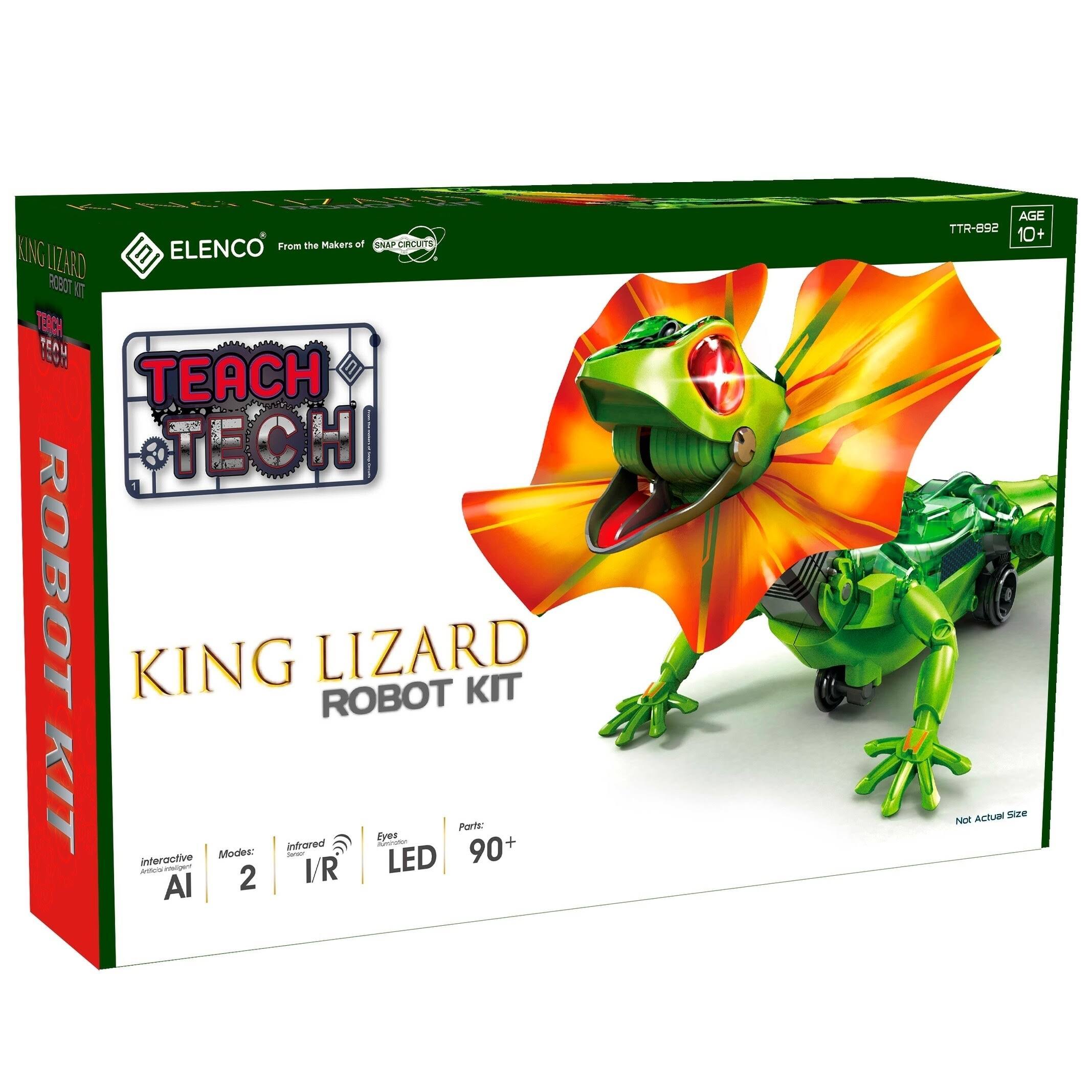 Elenco Teach Tech King Lizard, Interactive Lizard Robot Kit, Stem Creative Toys For Kids 10+