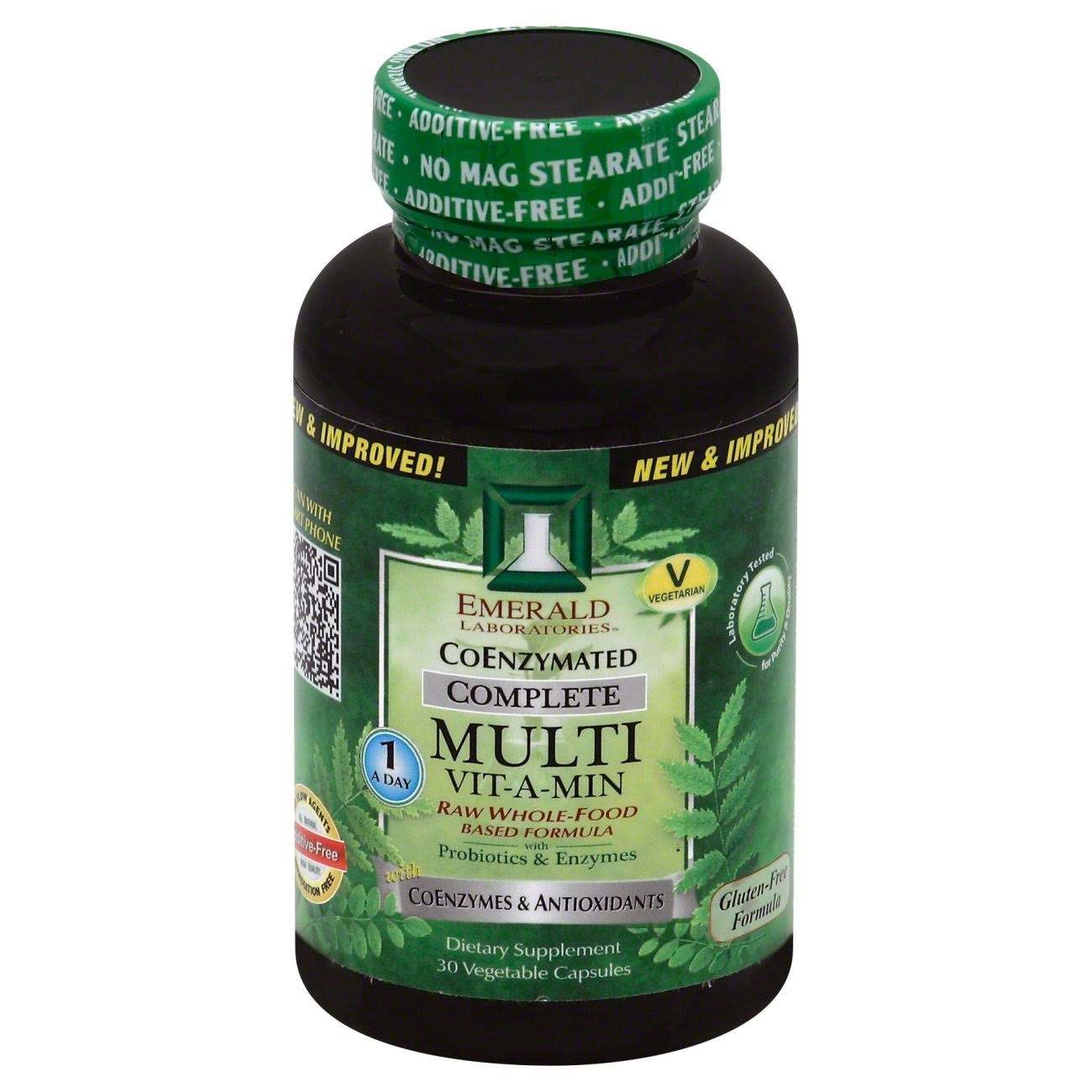 Complete Multi Vit-A-Min Raw Whole-Food Based Formula Supplement - 30ct