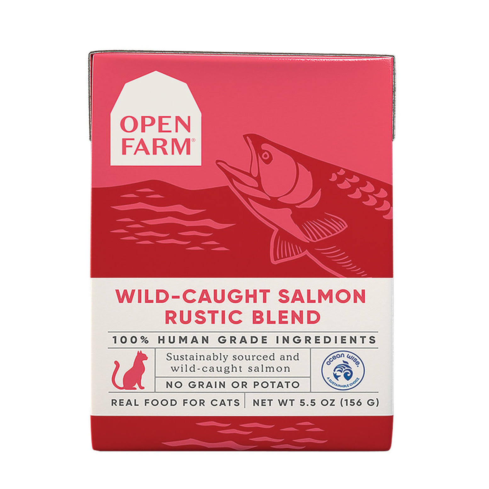Open Farm Wet Cat Food Wild Caught Salmon Rustic Blend