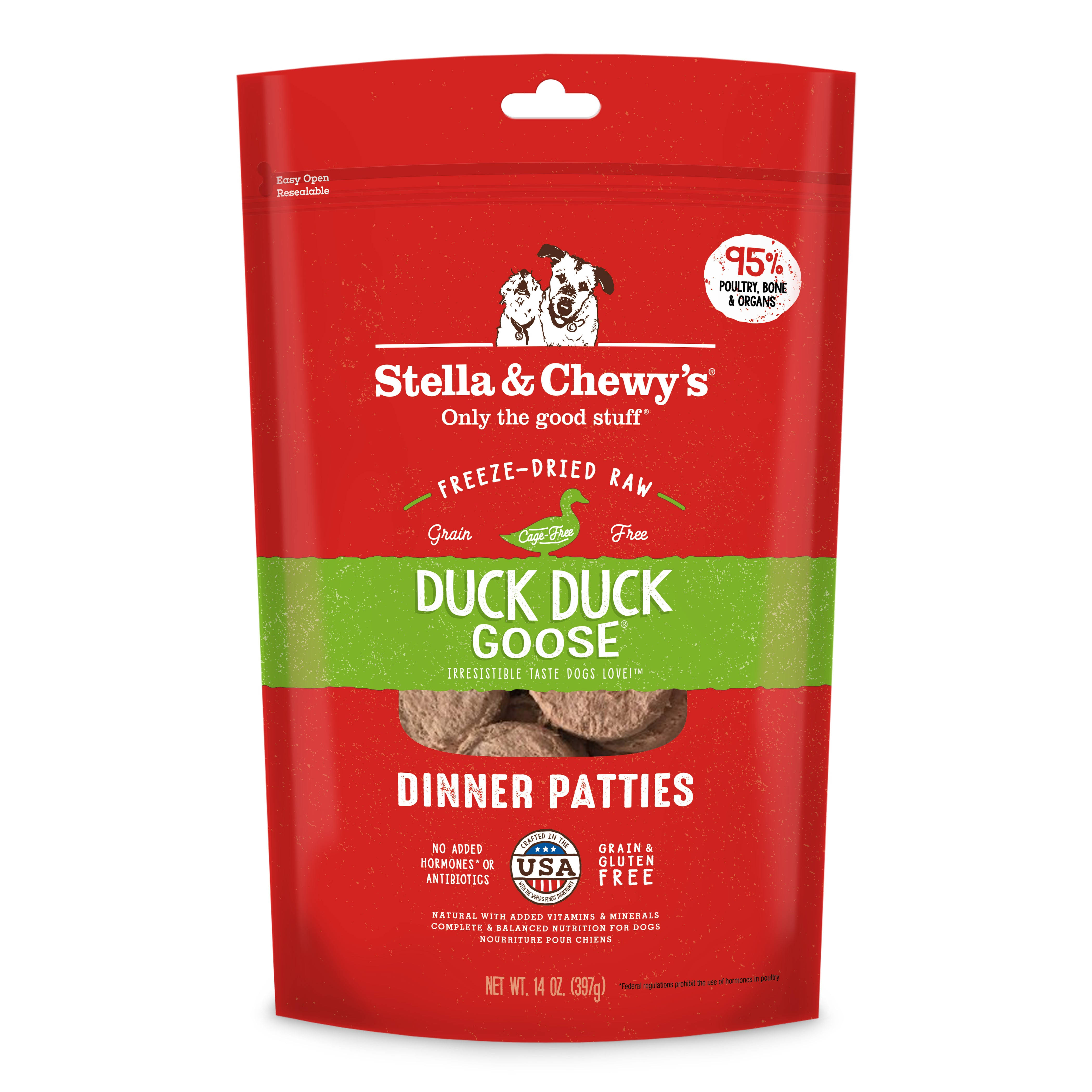 Stella and Chewy's Freeze Dried Dog Food - Duck Duck Goose Dinner Patties