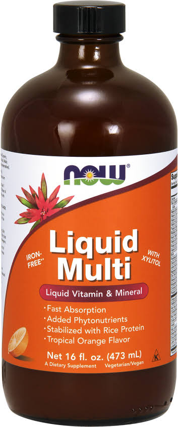 Now Foods Liquid Multi - Tropical Orange Flavor, 473ml