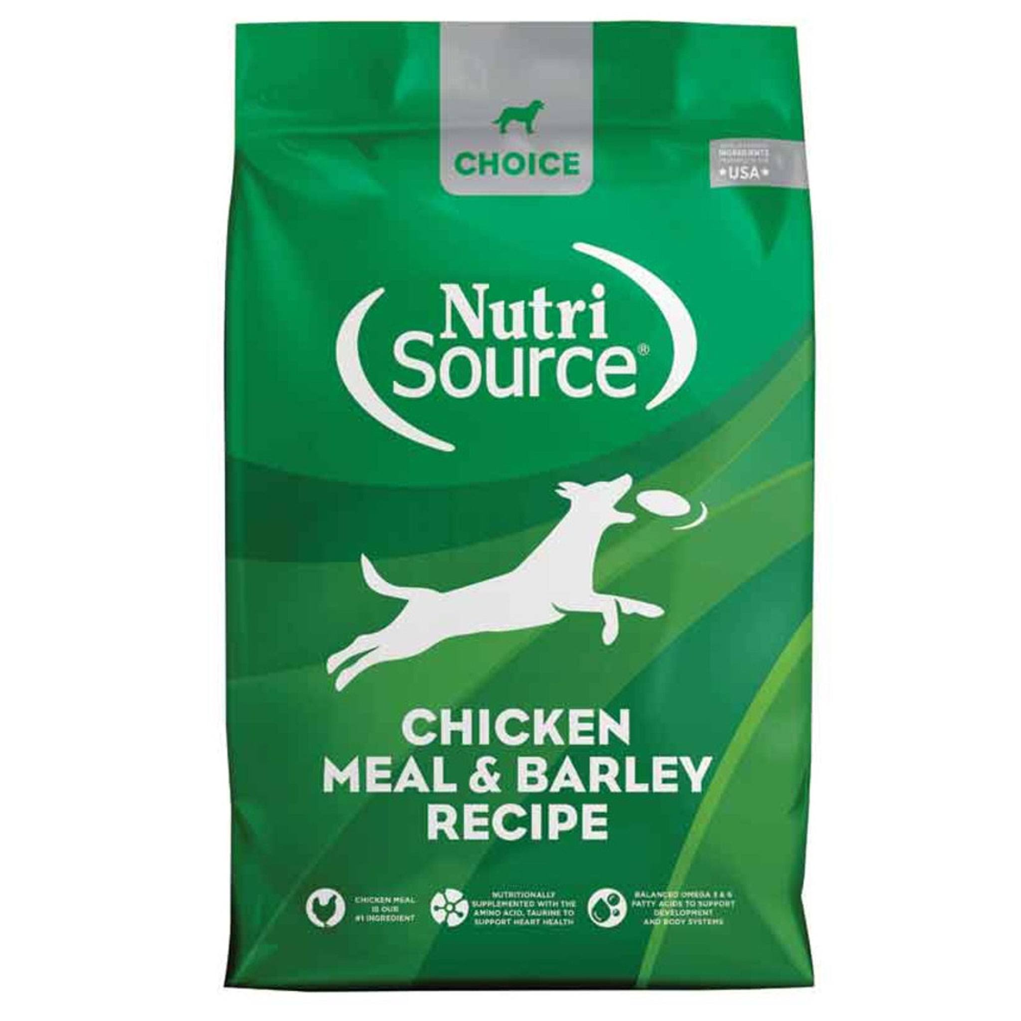 NutriSource Choice Chicken Meal & Barley Recipe Dry Dog Food, 30-lb
