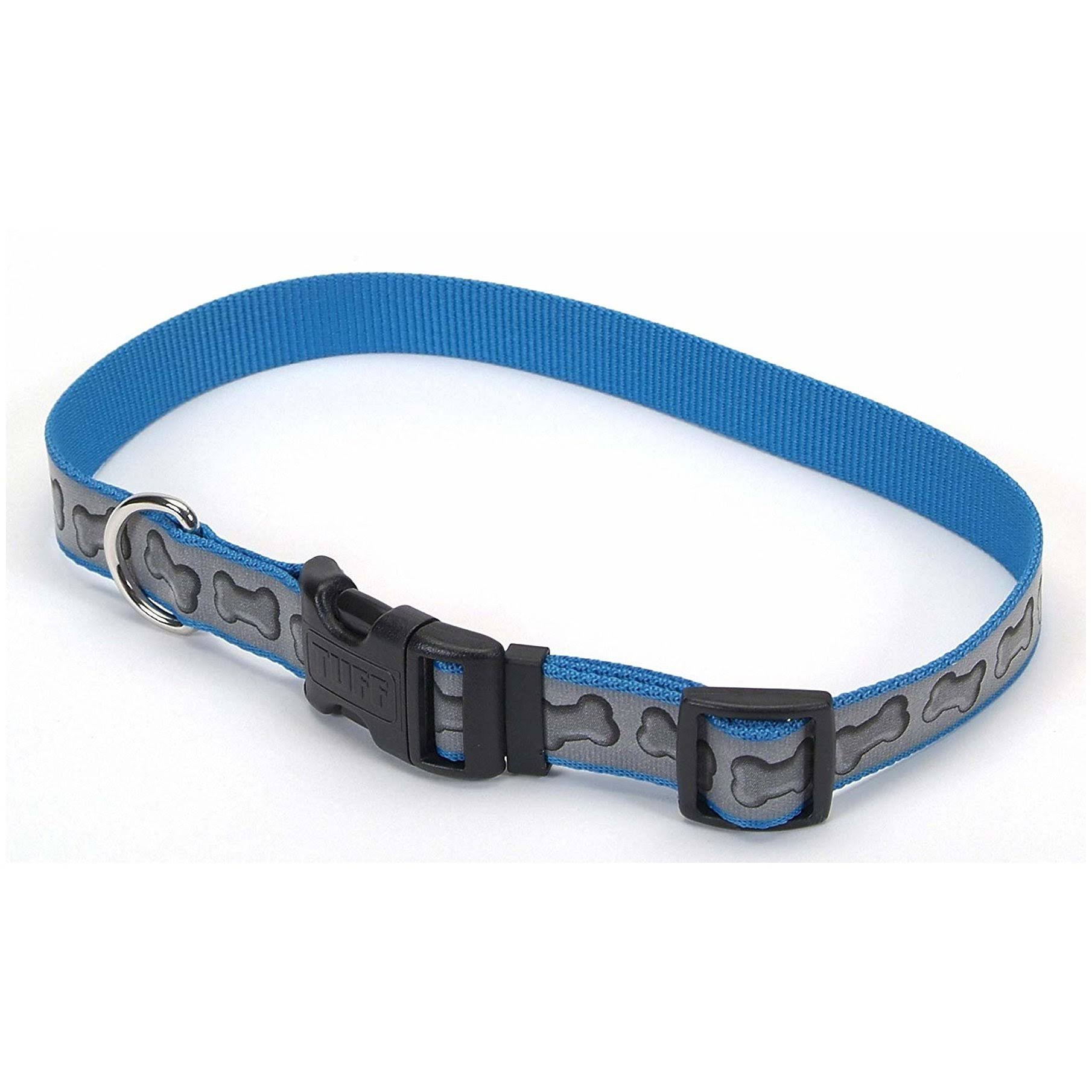 Blue Lazer Brite Reflective Dog Collar - 3/8" x 8-12", Blue