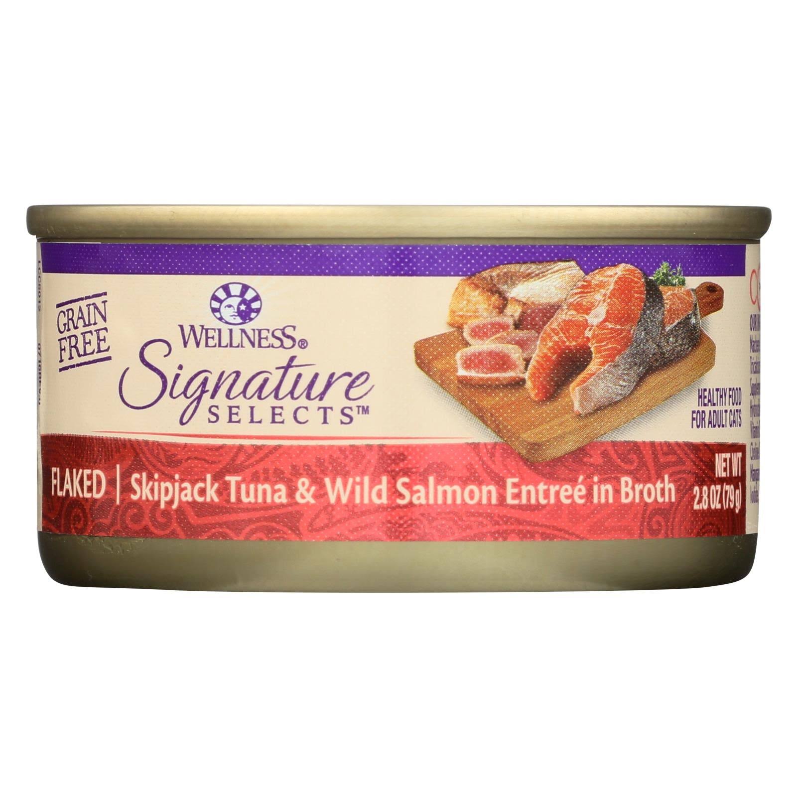 Wellness Signature Selects Natural Wet Cat Food - Flaked Skipjack Tuna & Wild Salmon, 2.8oz